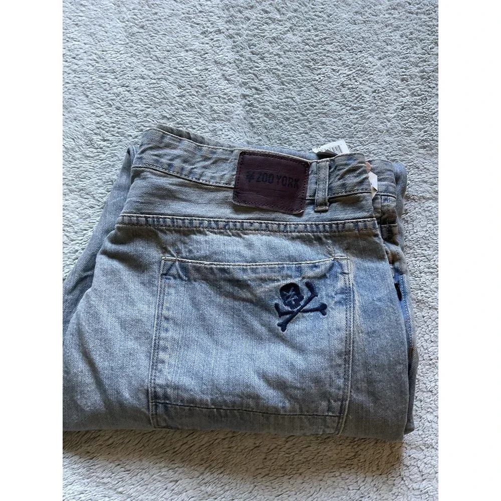 Zoo York Bronx Unbreakable Mens Dark Wash Straight Leg Button Fly Jeans Sz 40